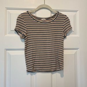 Garage Striped Crop Tee